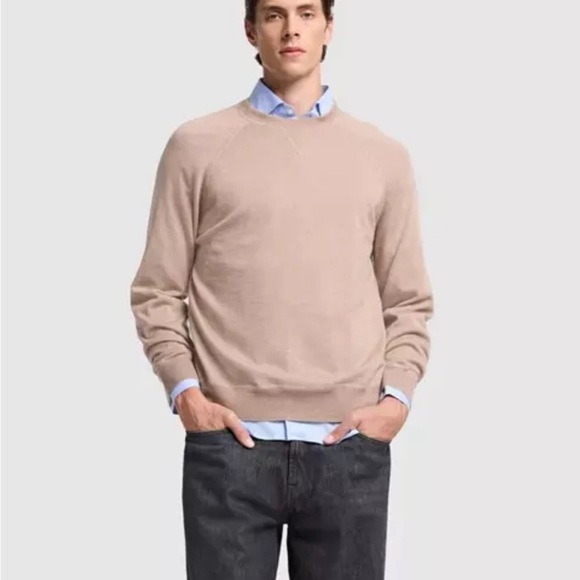 7 For All Mankind Merino Crewneck, Style# 7MC08K06, Size L & XL Beige - Picture 6 of 8